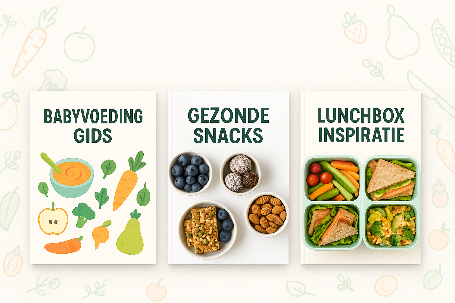 Graag deze afbeelding maar dan in het nederlands. Baby voeding healty snacks en lunchbox inspiratie 